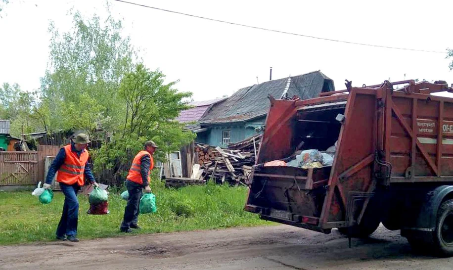 Вывоз мусора из частного дома в Черемхове в октябре