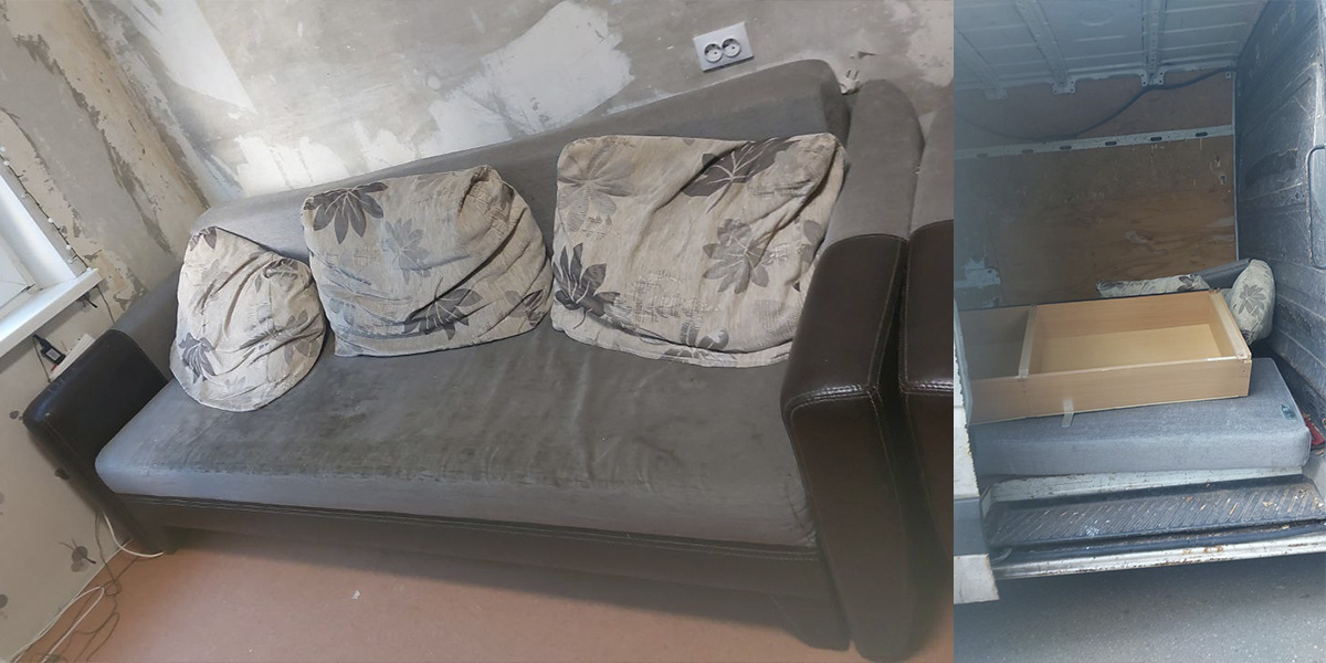 Вывоз дивана с грузчиками и утилизацией в Черемхове — цена от 886 руб., ПроМусор